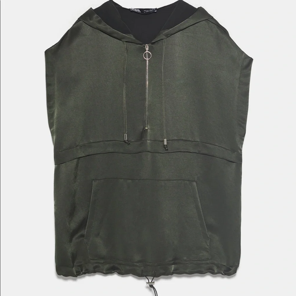 ZARA BNWT Cargo Shorts + Satin Pouch Pocket Jacket 2pc Coord Set
